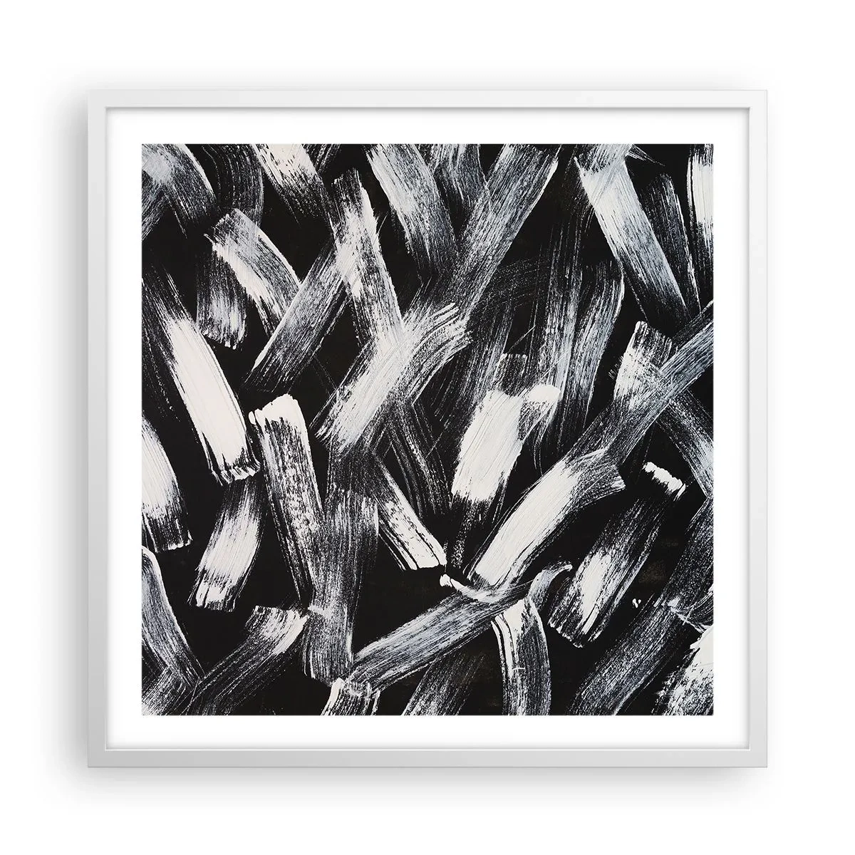 Affiche dans un cadre blanc - Poster - L'abstraction dans l'esprit industriel - 60x60 cm