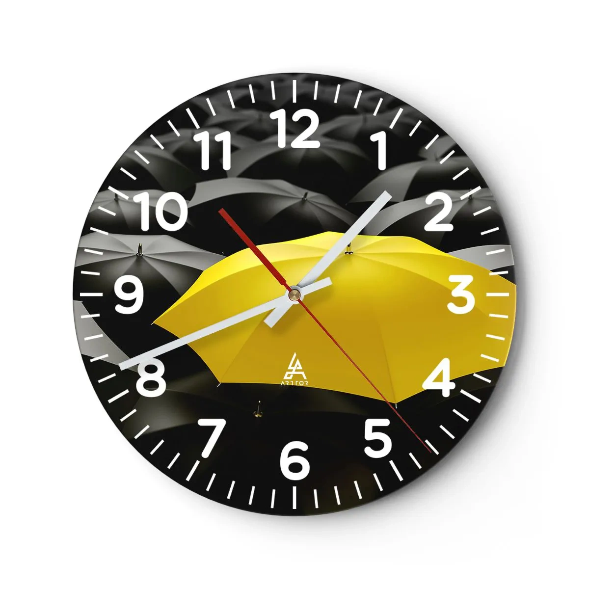 Horloge murale - Pendule murale - Adieu chagrin - 30x30 cm