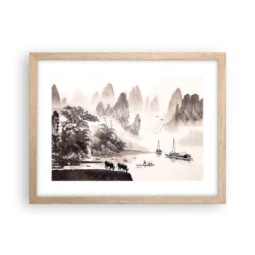 Affiche dans un chêne clair - Poster - Le quotidien exotique de l'Orient - 40x30 cm