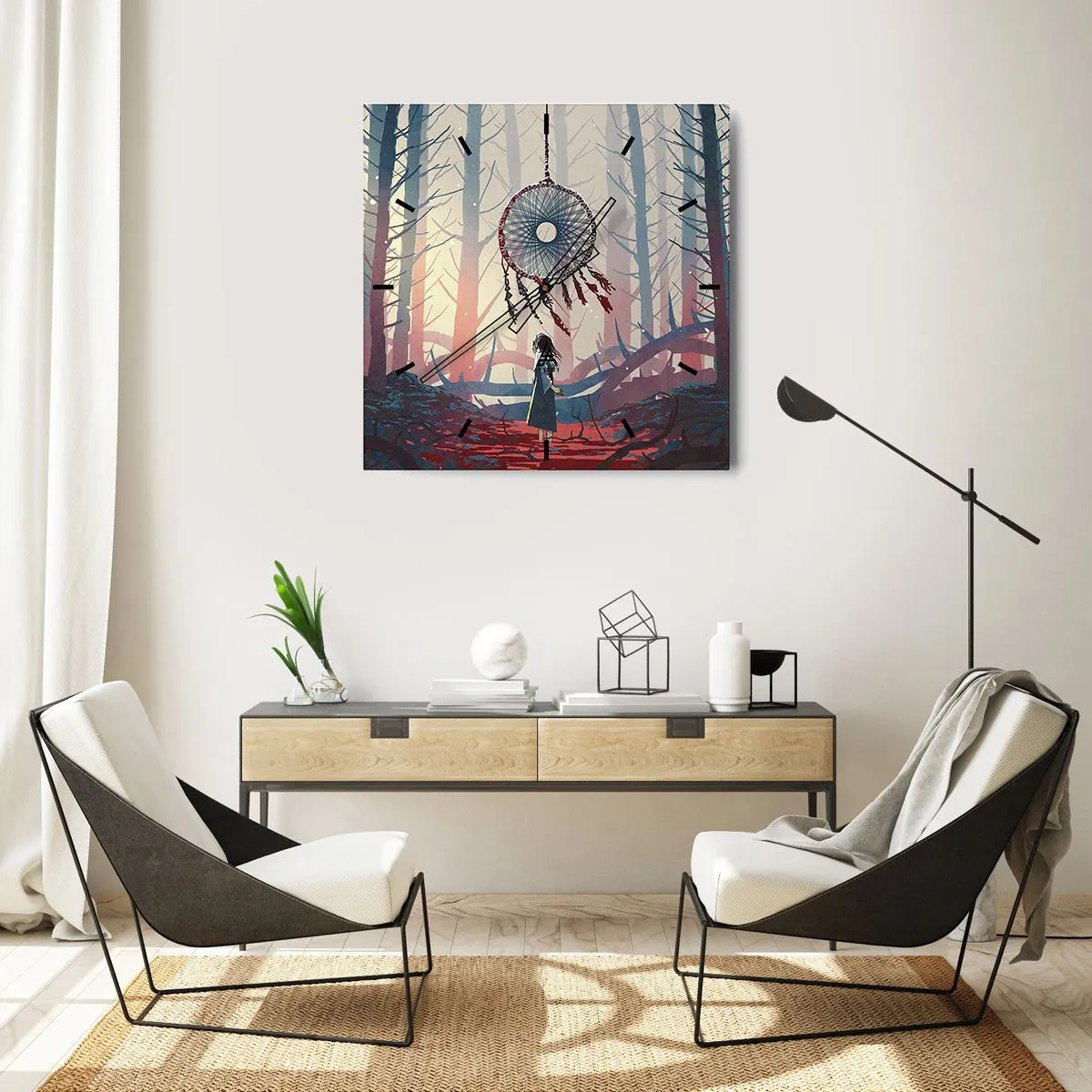 Horloge murale - Pendule murale - Rituel secret du bonheur - 30x30 cm