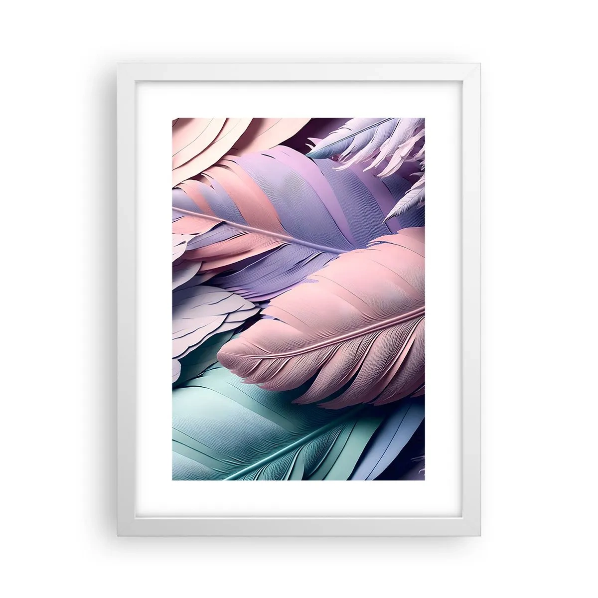 Affiche dans un cadre blanc - Poster - Oiseau chic - 30x40 cm