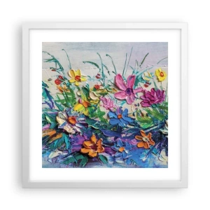 Affiche dans un cadre blanc - Poster - Absolument pas une nature morte - 40x40 cm