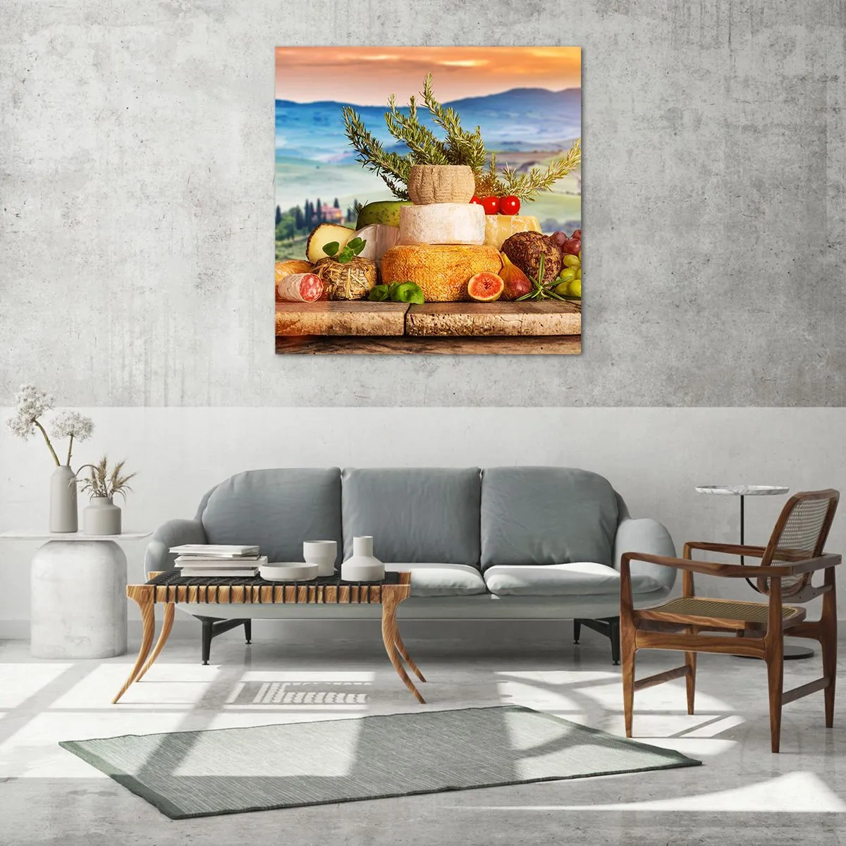 Impression sur verre - Image sur verre - La joie de vivre à l'italienne - 40x40 cm