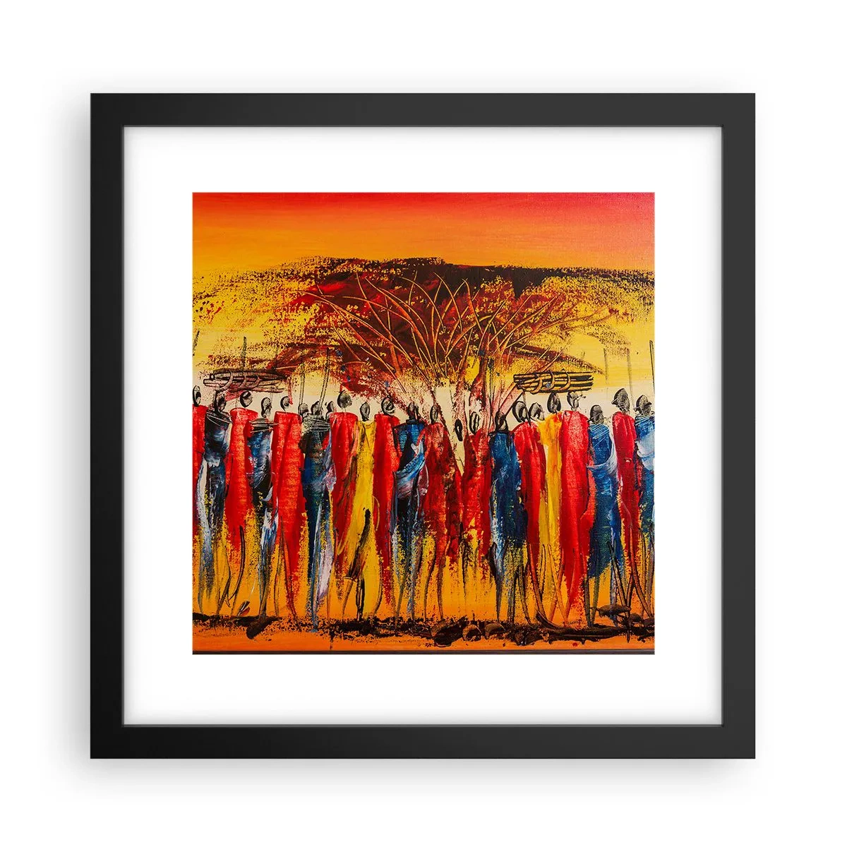 Affiche dans un cadre noir - Poster - Là-bas, là-bas, ils vont là-bas - 30x30 cm