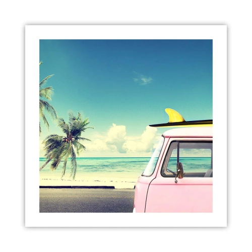 Affiche - Poster - Il est temps de commencer les vacances - 50x50 cm