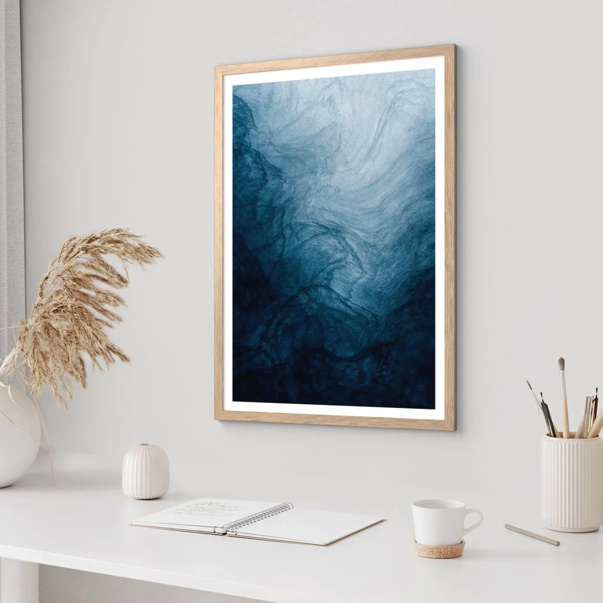 Affiche dans un chêne clair - Poster - Atteindre en profondeur - 30x40 cm