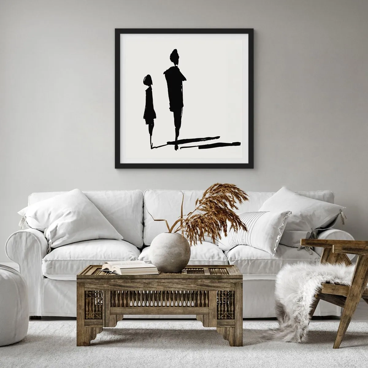Affiche dans un cadre noir - Poster - Êtes-vous sûr qu'ils sont ensemble ? - 30x30 cm