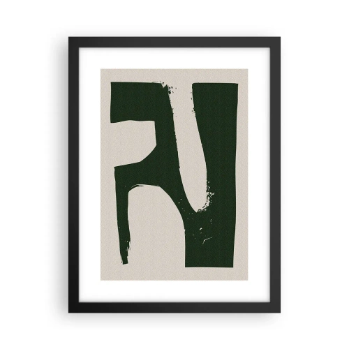 Affiche dans un cadre noir - Poster - Baies blanches - 30x40 cm