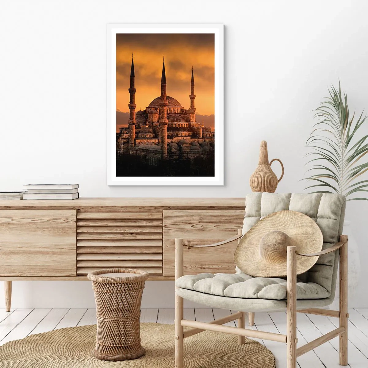 Affiche dans un cadre blanc - Poster - Dieu est grand - 50x70 cm