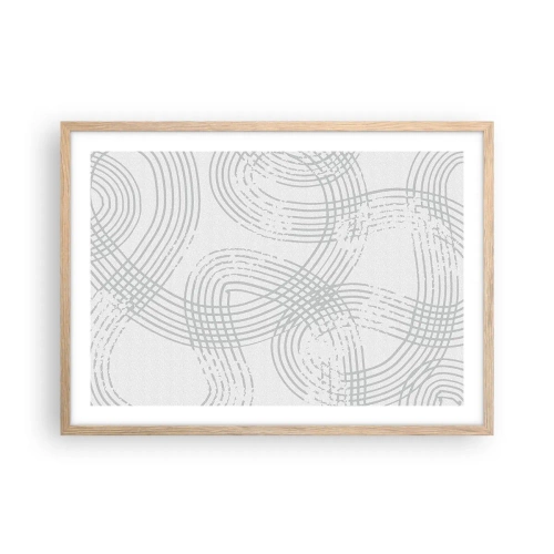 Affiche dans un chêne clair - Poster - Il n'y a pas de chemin droit - 70x50 cm