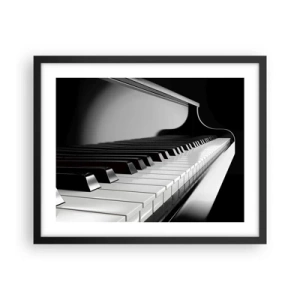 Affiche dans un cadre noir - Poster - Harmonie des formes et des couleurs - 50x40 cm