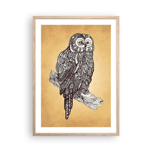 Affiche dans un chêne clair - Poster - Ornements complexes de sagesse - 50x70 cm