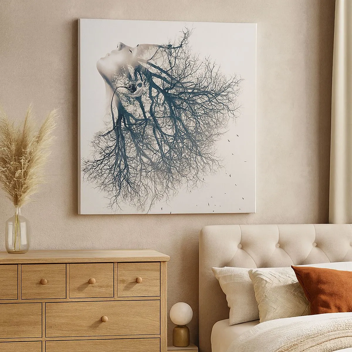 Impression sur toile - Image sur toile - Écouter le murmure des arbres - 30x30 cm