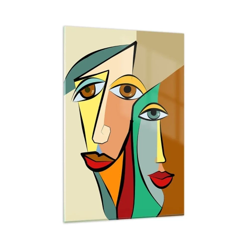 Impression sur verre - Image sur verre - Couple cubiste - 80x120 cm