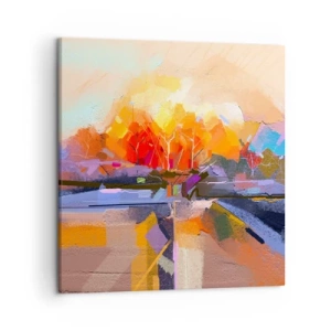 Impression sur toile - Image sur toile - L'automne est arrivé - 50x50 cm