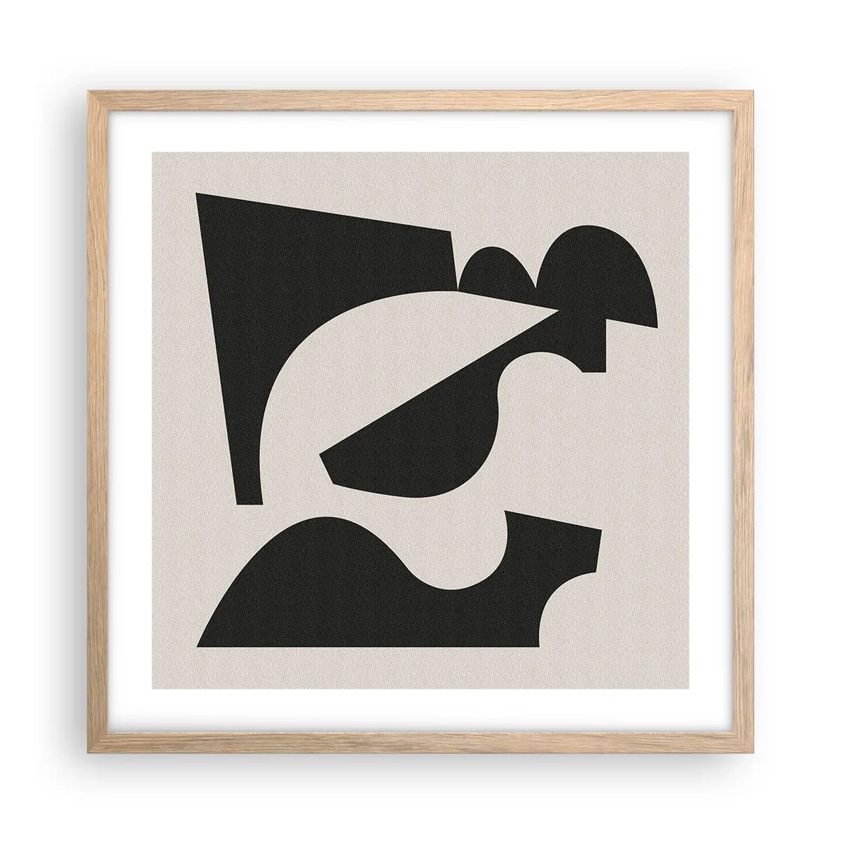 Affiche dans un chêne clair - Poster - À monter soi-même - 50x50 cm