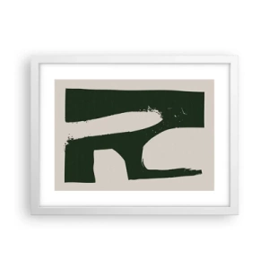 Affiche dans un cadre blanc - Poster - Baies blanches - 40x30 cm