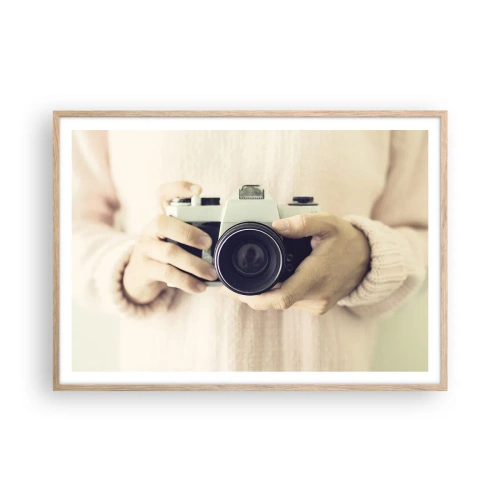 Affiche dans un chêne clair - Poster - Pour voir plus ... - 100x70 cm