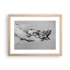 Affiche dans un chêne clair - Poster - Début... - 40x30 cm