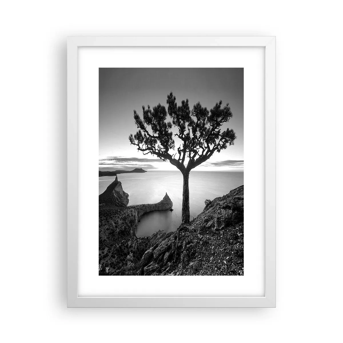 Affiche dans un cadre blanc - Poster - Paix jusqu'à l'horizon - 30x40 cm