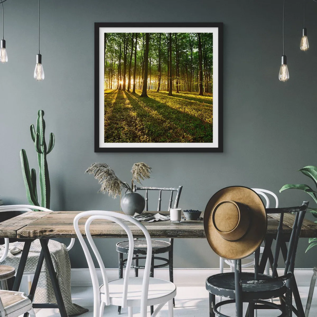 Affiche dans un cadre noir - Poster - Toutes les photographies de printemps - 30x30 cm