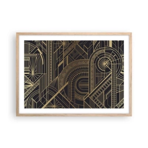 Affiche dans un chêne clair - Poster - Concept, idée, plan - 70x50 cm