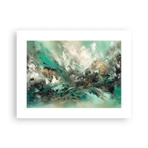 Affiche - Poster - Ressac émeraude et noir - 40x30 cm