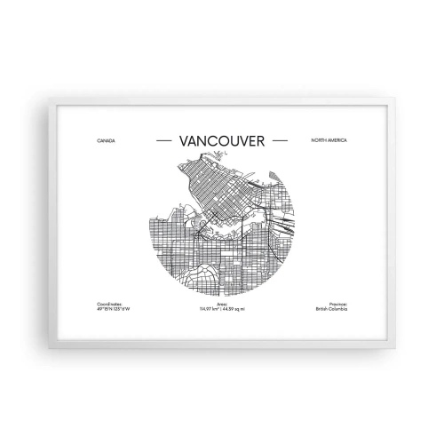 Affiche dans un cadre blanc - Poster - Anatomie de Vancouver - 70x50 cm