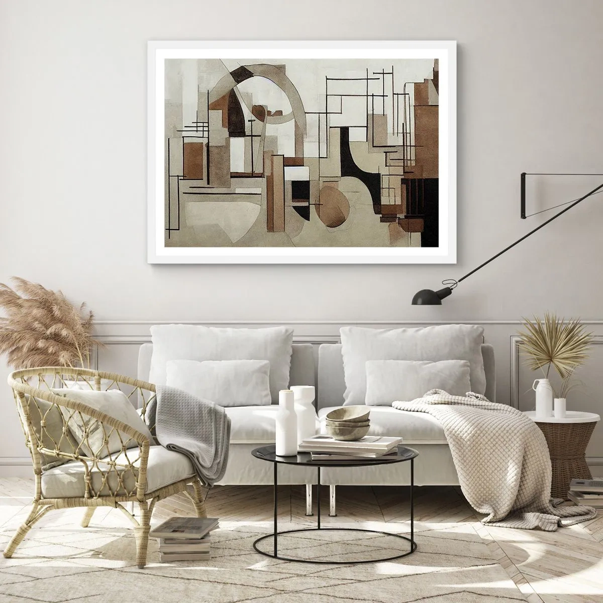 Affiche dans un cadre blanc - Poster - Paysage urbain 2.0 - 40x30 cm