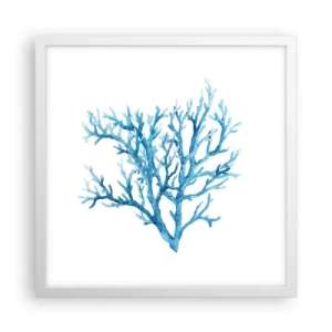 Affiche dans un cadre blanc - Poster - Filigrane nautique - 40x40 cm