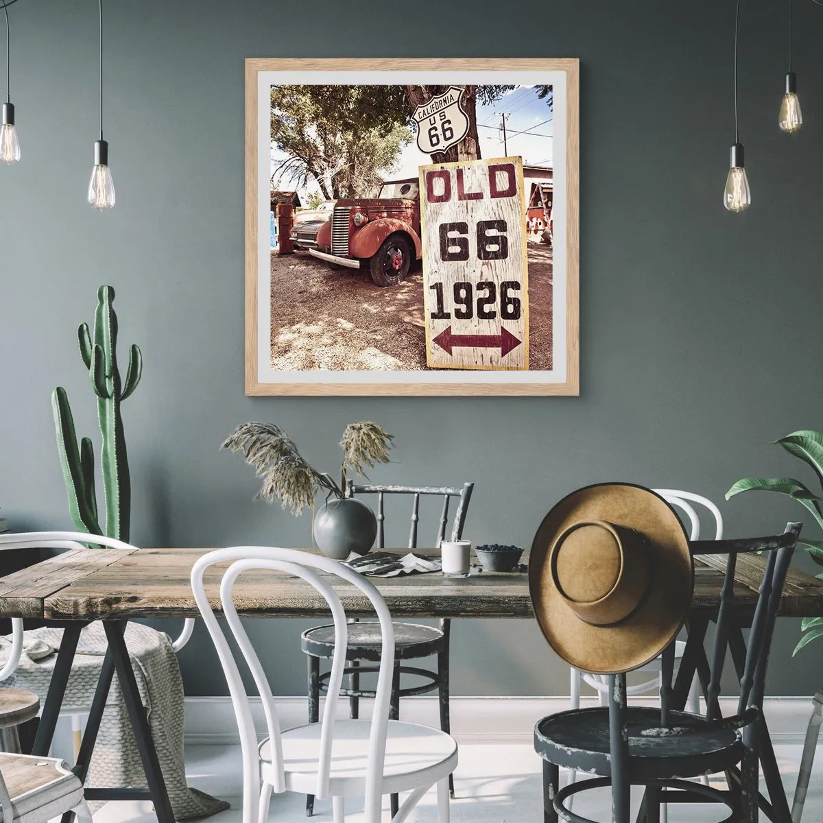 Affiche dans un chêne clair - Poster - La légende de la province américaine - 30x30 cm