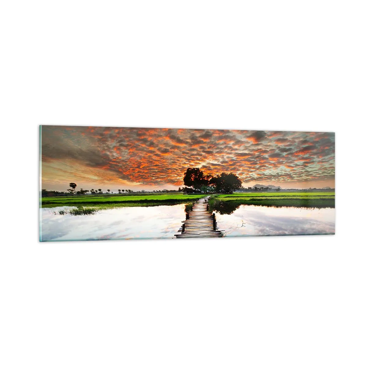 Impression sur verre - Image sur verre - Étendez vos bras - respirez - 90x30 cm