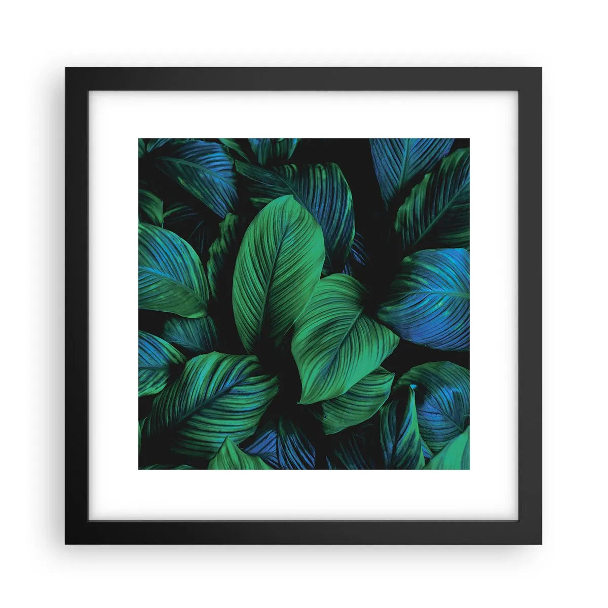 Affiche dans un cadre noir - Poster - Dans la foule verte - 30x30 cm