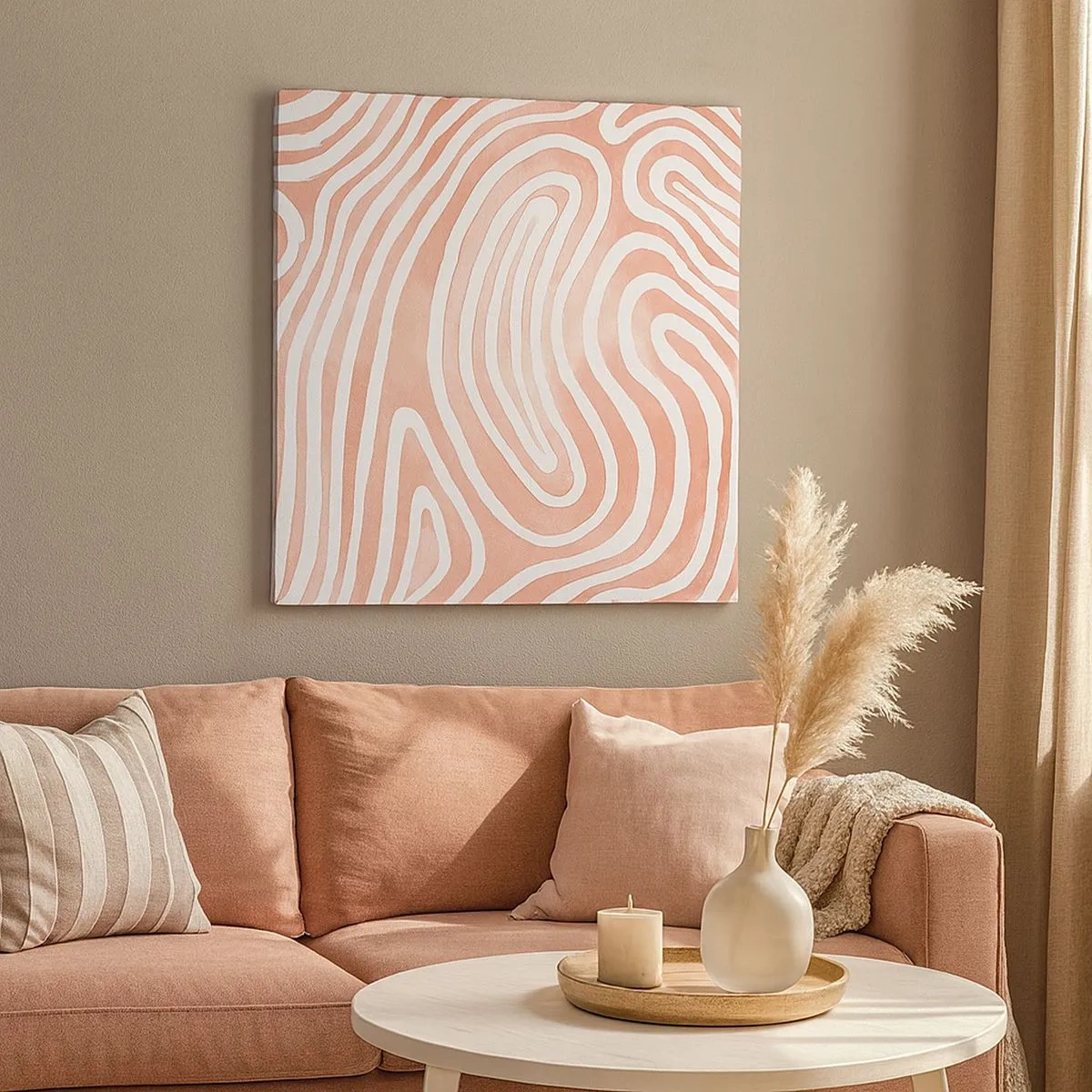 Impression sur toile - Image sur toile - Dans le labyrinthe de corail - 30x30 cm