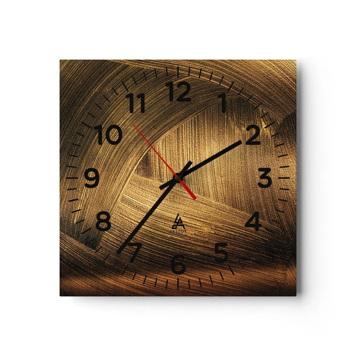 Horloge murale - Pendule murale - Dans un labyrinthe en or - 30x30 cm