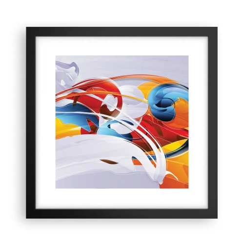 Affiche dans un cadre noir - Poster - La danse des éléments - 30x30 cm