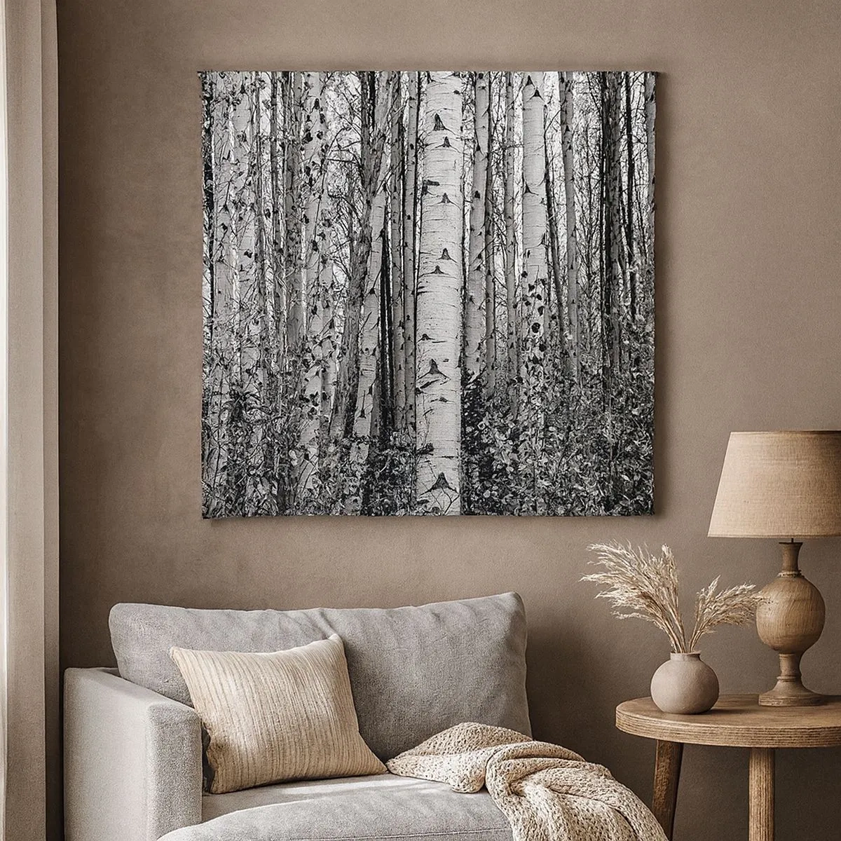 Impression sur toile - Image sur toile - Enchevêtrement de bouleau - 30x30 cm