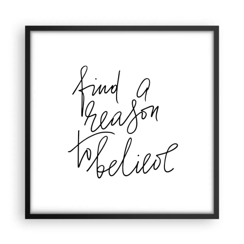 Affiche dans un cadre noir - Poster - C'est possible - 50x50 cm