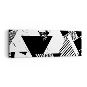 Impression sur toile - Image sur toile - Pluie de triangles - 90x30 cm