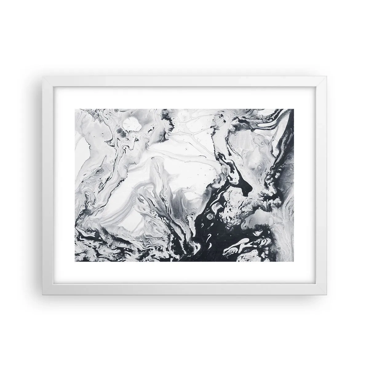 Affiche dans un cadre blanc - Poster - Au centre de la Terre - 40x30 cm