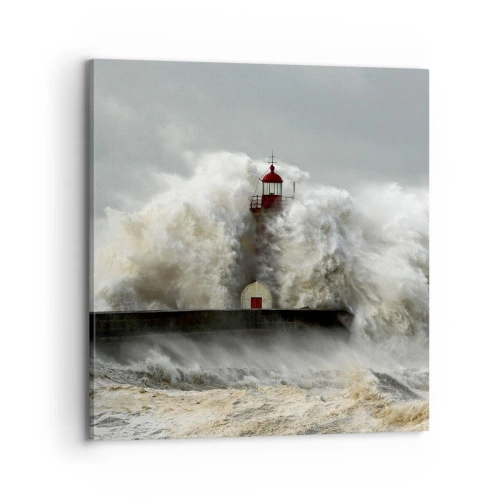 Impression sur toile - Image sur toile - La colère de l'océan - 70x70 cm