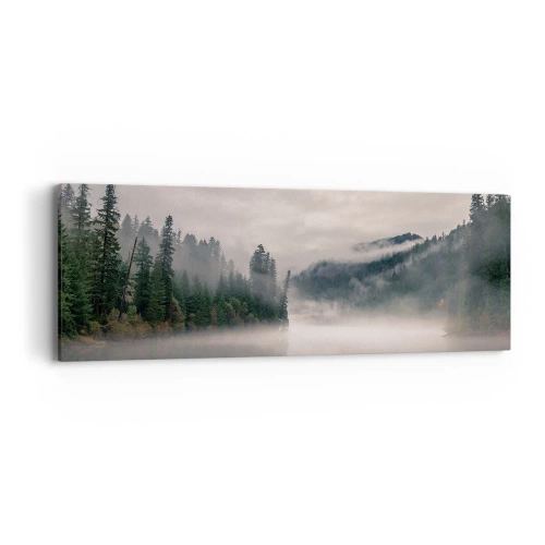 Impression sur toile - Image sur toile - Reflet dans le brouillard - 90x30 cm