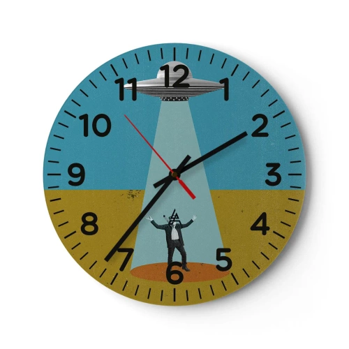 Horloge murale - Pendule murale - Rencontre proche - 40x40 cm