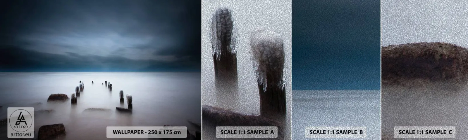 Échantillon de Papier Peint Premium Sand - Lac pensif - Paysage, Mer, Lac - 100x30 cm