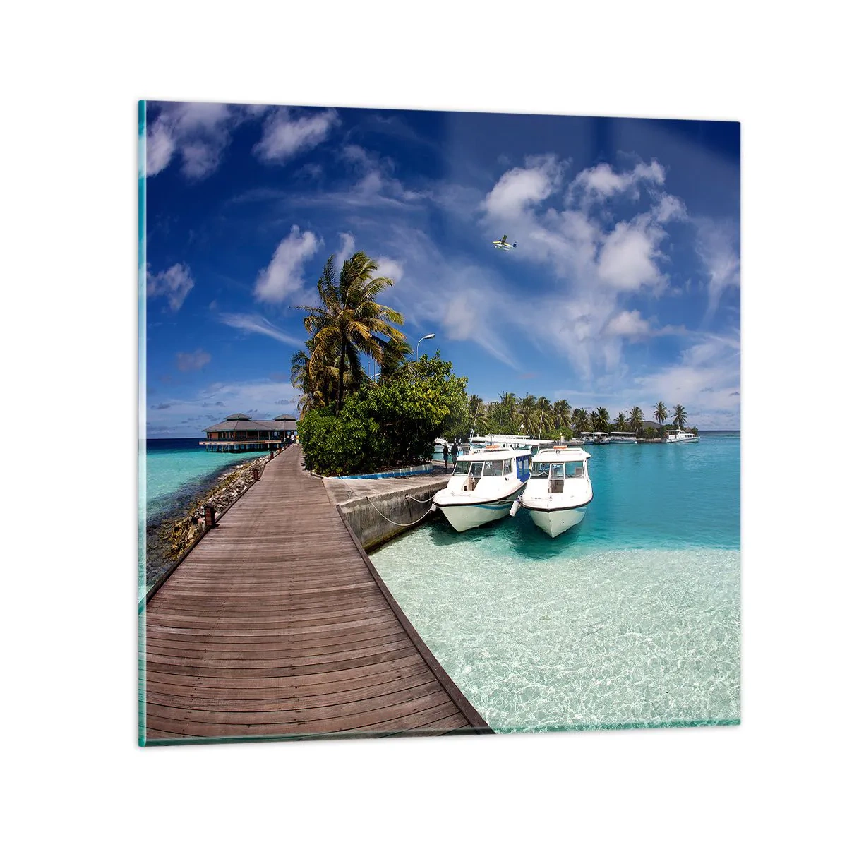 Impression sur verre - Image sur verre - Et cependant, le paradis existe bien - 70x70 cm