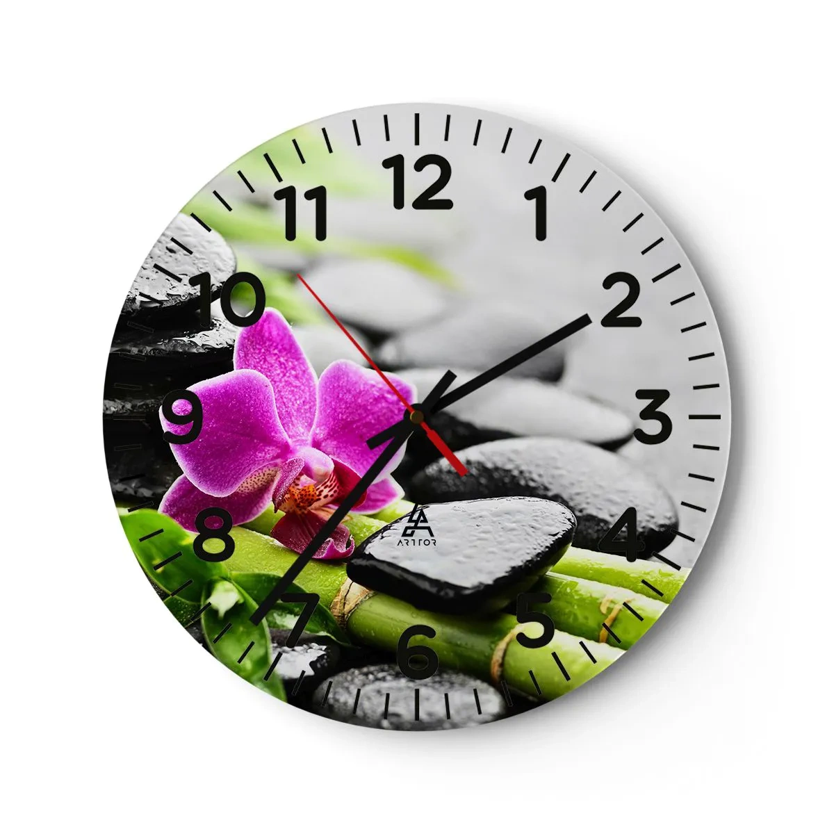 Horloge murale - Pendule murale - Dans un équilibre de calme - 30x30 cm