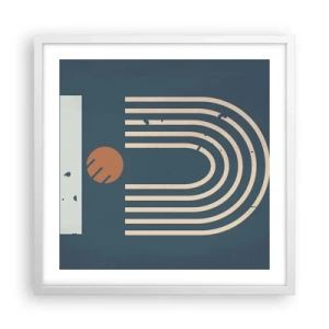 Affiche dans un cadre blanc - Poster - Géométrie sur la grenade - 50x50 cm
