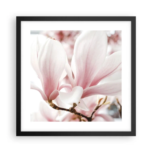 Affiche dans un cadre noir - Poster - Abondance de tendresse - 40x40 cm
