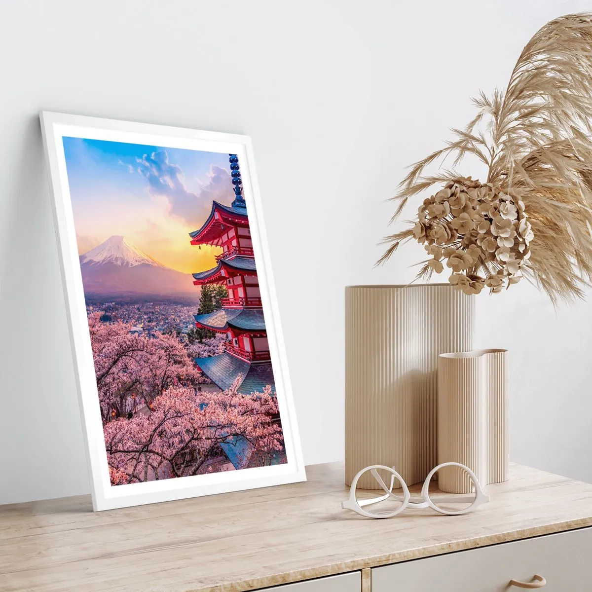 Affiche dans un cadre blanc - Poster - Essence d'âme japonnaise - 30x40 cm