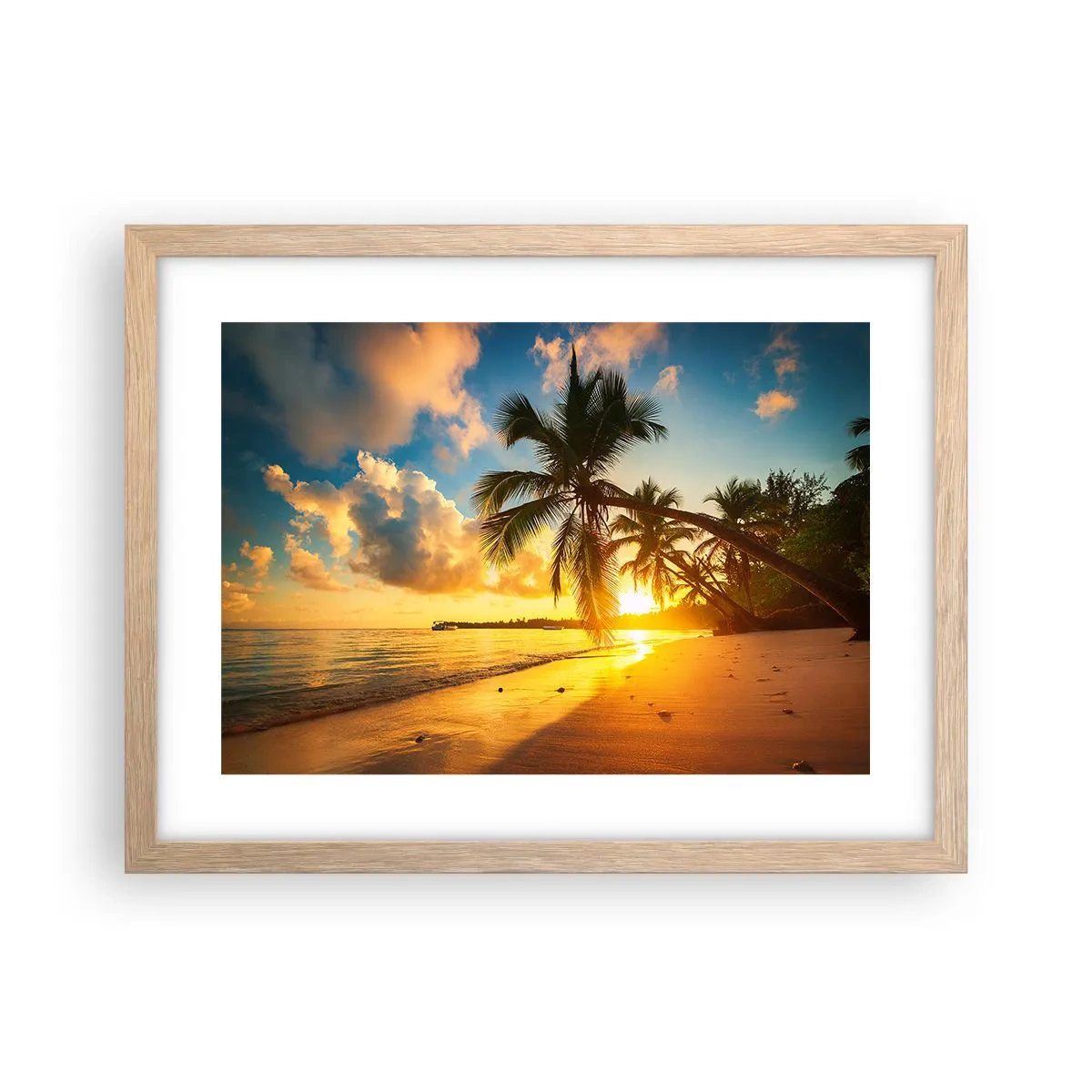 Affiche dans un chêne clair - Poster - Rêve caribéen - 40x30 cm